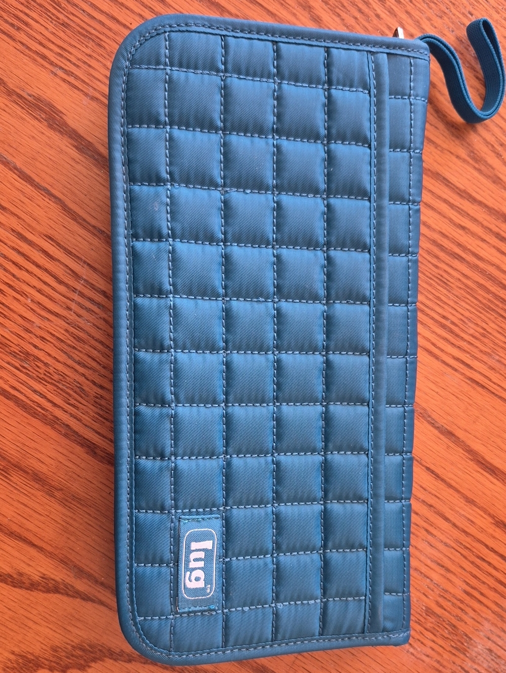 lug Quilted Tech Organizer Case/Travel Wallet- Teal Blue